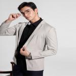 Notched Lapel Single-Breasted Blazer