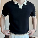 Men Solid Polo Collar T-shirt