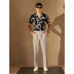 Men Baggy Fit Pleated Trousers