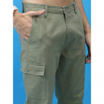 Men Relaxed Fit Mid Rise Linen Trousers