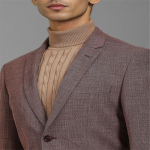 Self Design Slim Fit Single-Breasted Formal Blazer