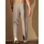 Men Baggy Fit Pleated Trousers