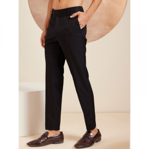 Men Regular Fit Pleated Trousers