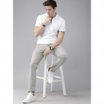 Men Linen Relaxed-Fit Regular Trousers