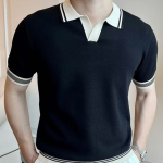 Men Solid Polo Collar T-shirt