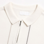 Striped Relaxed Fit Cotton Polo Collar T-shirt