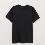 Men Black Solid Cotton Pure Cotton T-shirt Regular Fit