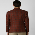 Checked Slim-Fit Single Breasted Blazer