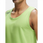 Super Combed Cotton Blend Solid Performance Tank Top with Breathable Mesh
