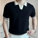 Men Solid Polo Collar T-shirt