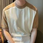 Men Colourblocked Round Neck T-shirt