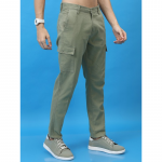 Men Relaxed Fit Mid Rise Linen Trousers